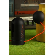 X-Vibe3.0 酷丸第三代共振音箱 智能互动音响 创意迷你胶囊便携式共振音响 黑+橙线 现货