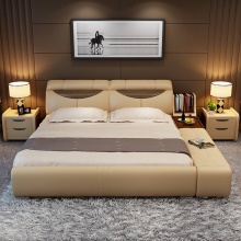 乐和居 双人床 床 榻榻米床 头层真皮