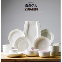 亿嘉IJARL 时尚陶瓷28头韩式骨瓷餐具套装 东洋之心